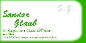 sandor glaub business card